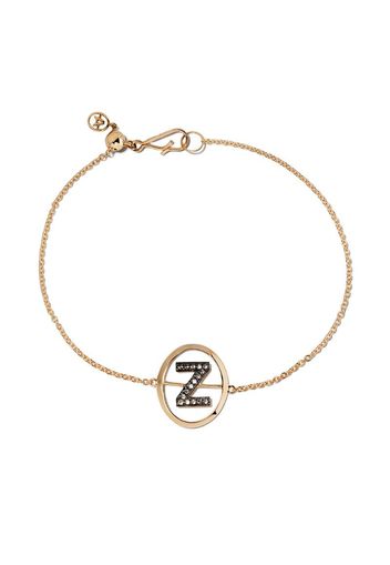 18kt yellow gold diamond initial Z bracelet