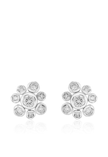 18kt white gold small Marguerite diamond stud earrings