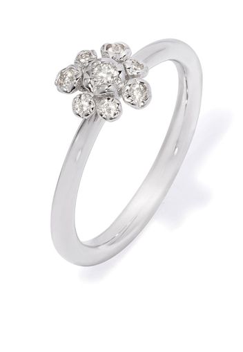 18kt white gold Marguerite diamond ring