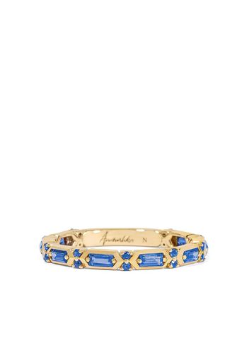 Annoushka 18kt yellow gold sapphire baguette band ring - Blu