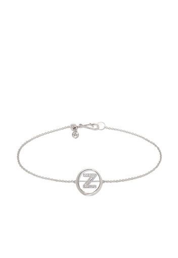 18ct White Gold Diamond Initial Z Bracelet