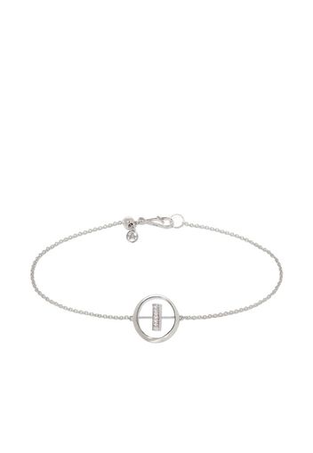 18ct White Gold Diamond Initial I Bracelet