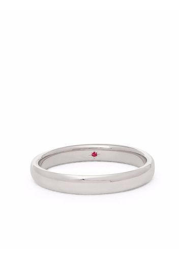 Annoushka 18kt white gold 3mm ruby wedding band ring - Argento