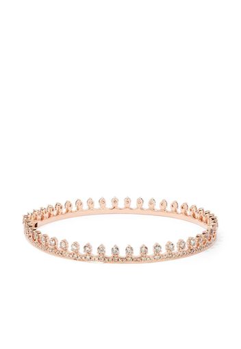 Annoushka Bracciale rigido Crown in oro rosa 18kt con diamanti