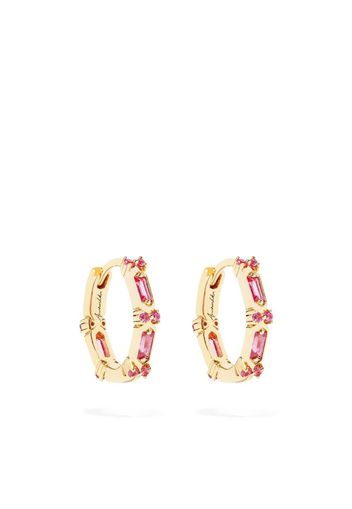 Annoushka 18kt yellow gold sapphire hoop earrings - Oro