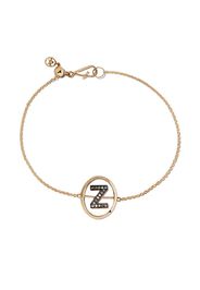 18kt yellow gold diamond initial Z bracelet