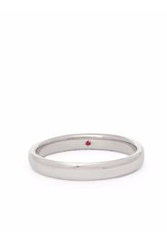 Annoushka 18kt white gold 3mm ruby wedding band ring - Argento