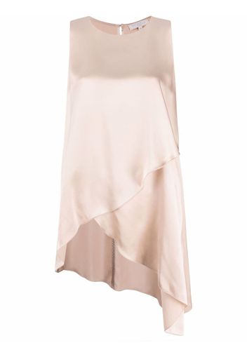 Antonelli satin sleeveless tank top - Toni neutri