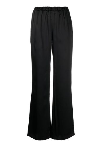 Antonelli high-waist wide-leg silk trousers - Nero