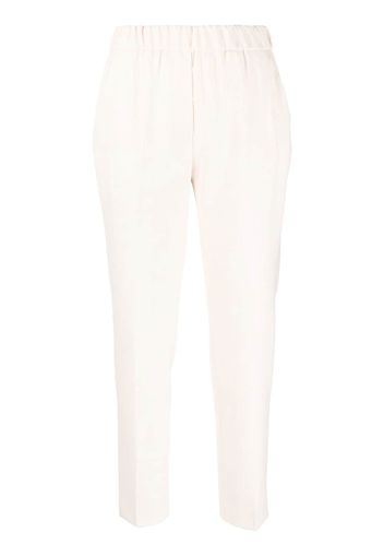 Antonelli elasticated-waist cropped trousers - Toni neutri