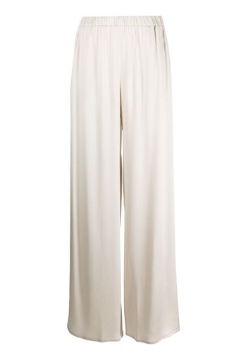 Antonelli satin-finish high-waisted palazzo pants - Toni neutri