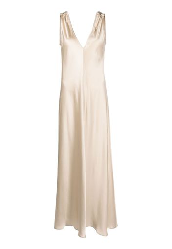 Antonelli sleeveless maxi dress - Toni neutri