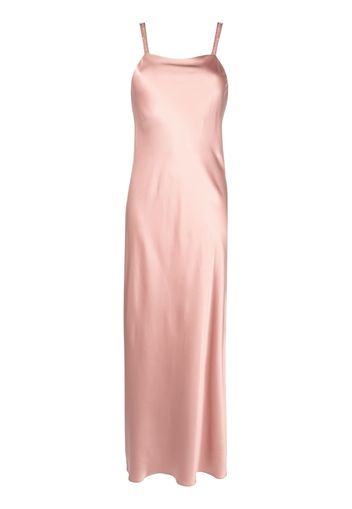 Antonelli sequin-strap satin dress - Rosa