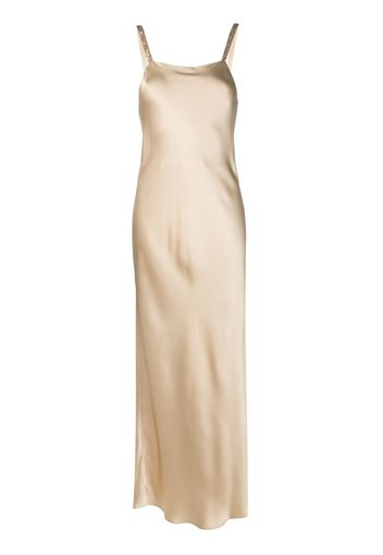 Antonelli side-slit satin dress - Oro