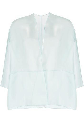 Antonelli transparent silk jacket - Verde