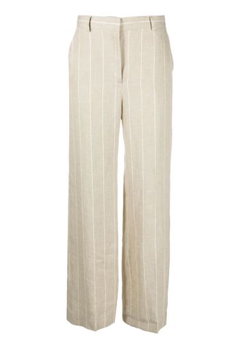 Antonelli striped straight-leg trousers - Toni neutri