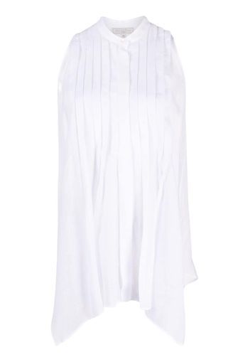 Antonelli plissé sleeveless blouse - Bianco