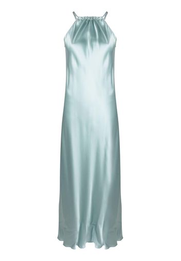 Antonelli halterneck silk maxi dress - Blu