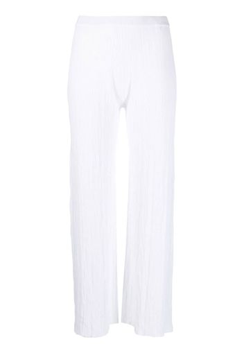 Antonelli fine-ribbed straight-leg trousers - Bianco