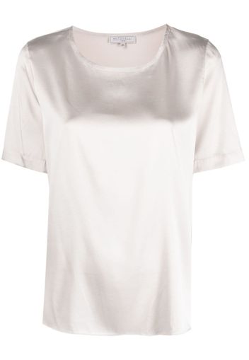 Antonelli round-neck silk T-shirt - Toni neutri