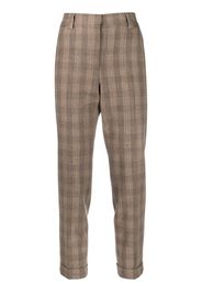 Antonelli check-pattern cropped trousers - Toni neutri