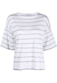 Antonelli stripe-print cotton T-Shirt - Bianco