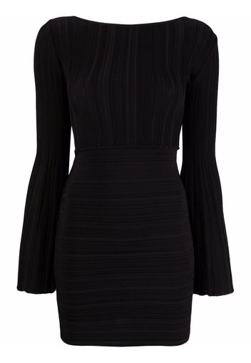 Antonino Valenti crossover-back pleated mini dress - Nero