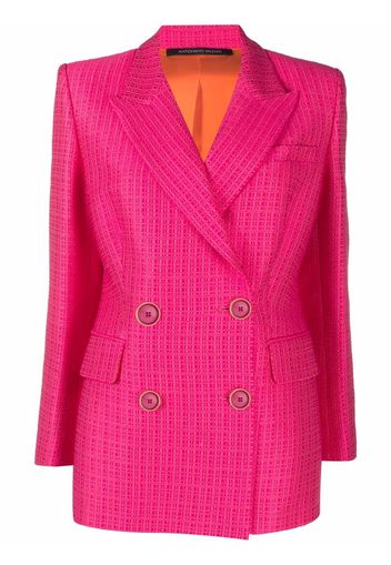 Antonino Valenti fitted double-breasted blazer - Rosa