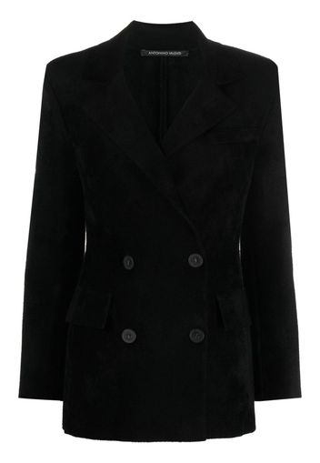 Antonino Valenti notched-lapel double-breasted blazer - Nero