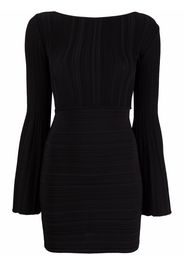 Antonino Valenti crossover-back pleated mini dress - Nero