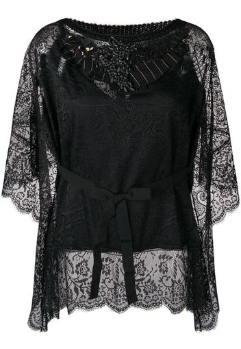 Blusa con dettaglio in pizzo