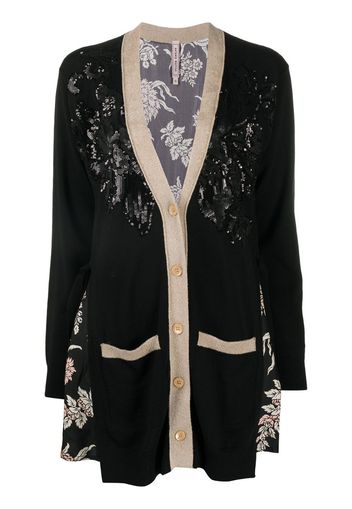 Cardigan oversize con paillettes