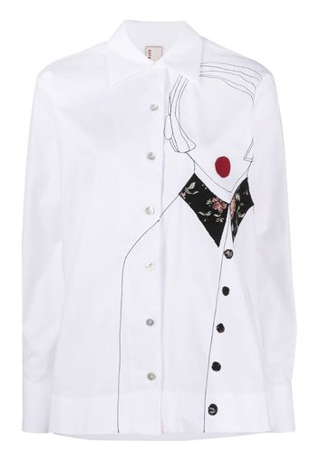 embroidered button-down shirt