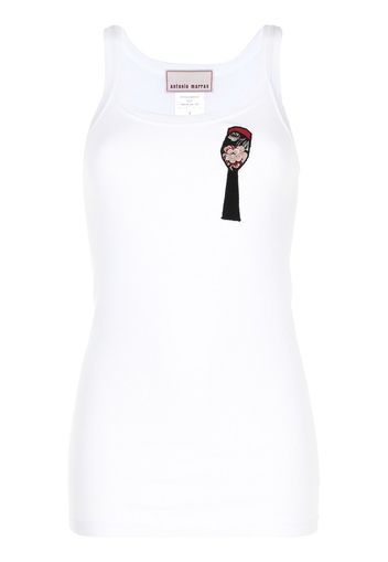 Antonio Marras Top con ricamo - Bianco