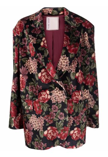 Antonio Marras Blazer doppiopetto a fiori - Nero