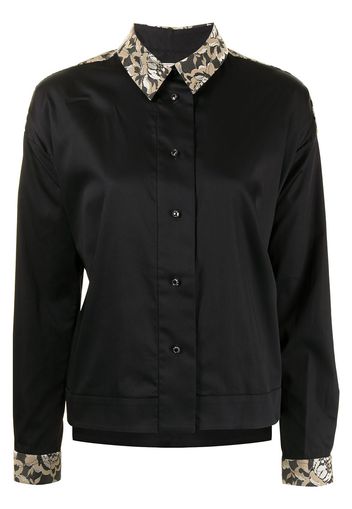 Antonio Marras floral-print detsil shirt - Nero