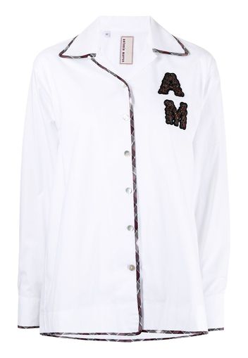 Antonio Marras logo-patch shirt - Bianco