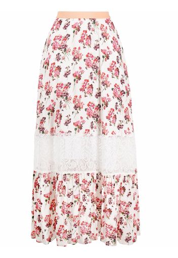 Antonio Marras Piccada P floral maxi skirt - Bianco