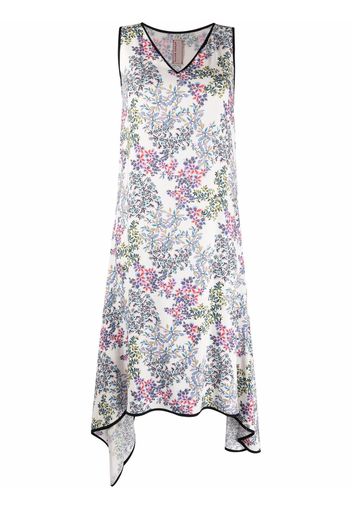 Antonio Marras floral flared midi dress - Toni neutri