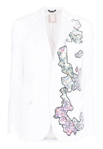 Antonio Marras floral-patchwork single-breasted blazer - Bianco