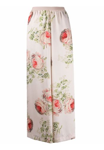 Antonio Marras floral-print slip-on palazzo pants - Toni neutri