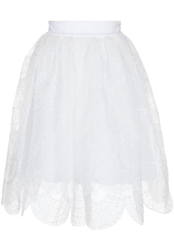 Antonio Marras flared lace mini skirt - Bianco