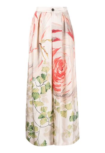 Antonio Marras floral-print wide-leg trousers - Rosa