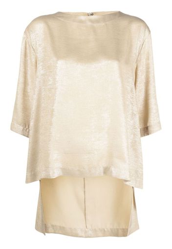 Antonio Marras high-shine step-hem blouse - Giallo