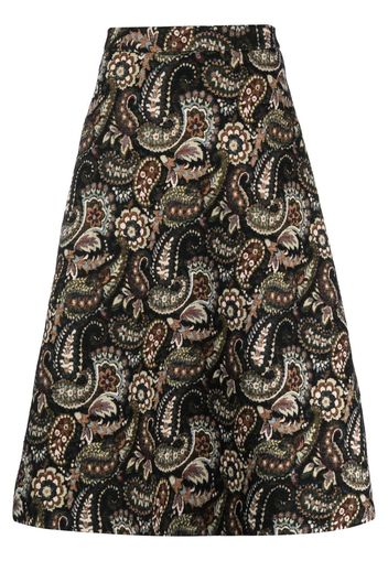 Antonio Marras paisley-print A-line skirt - Nero