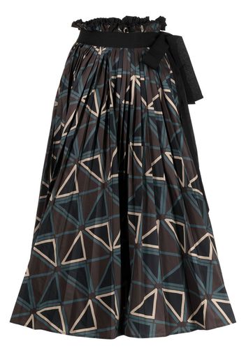 Antonio Marras graphic-print pleated skirt - Multicolore