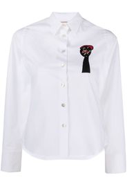 embroidered button-down shirt