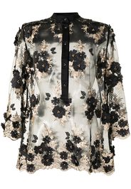 Antonio Marras floral-embroidered blouse - Marrone