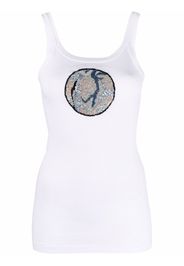 Antonio Marras sequined cotton tank top - Bianco