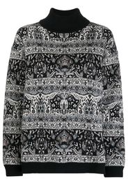 ANTONIO MARRAS Maglione Lupetto con motivo jacquard - Nero